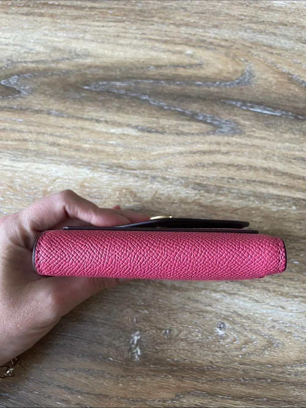 Coach Small Wyn Wallet in Watermelon / Brass